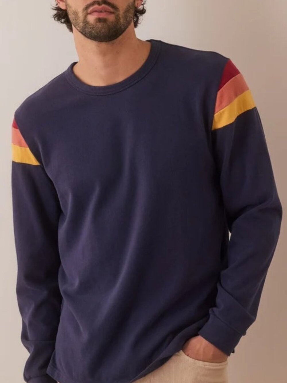 Marine Layer Indigo Brushed Jersey Sweater